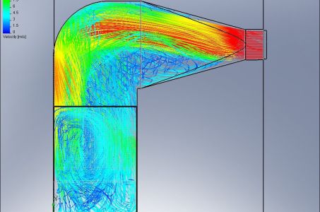 Ansys-Simulation eines Luftstroms