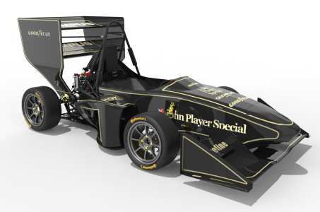 KeyShot Rendering zeigt Rennwagen des Infinity Racing Teams der Hochschule Kempten