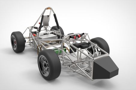 3D Rendering mit KeyShot von Bern Formula Student zeigt ein elektisch angetriebenes Fahrzeug