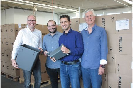 V.l.n.r.: Thomas Bachmann (Produkt und Vertriebsmanager), Fatih Eryilmaz (Projektleiter), Fritz Baltensperger (Entwicklungsingenieur) und Christian Brandenberger (Inhaber und GF von Brandenberger proe).